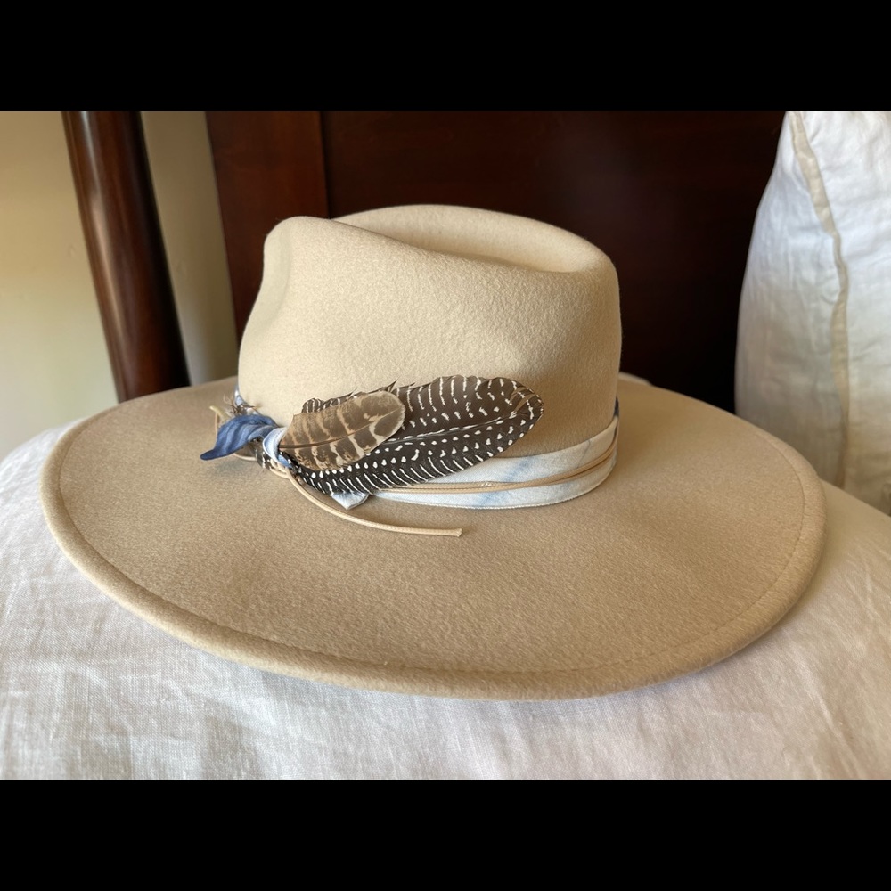 Anthropologie Wyeth Leather-Trimmed Felt Rancher Hat. NWT